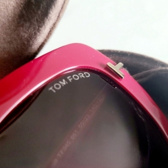 Tom Ford Virginia Sunglasses, Shiny Fuchsia & Rose Gold, NIB main image 16